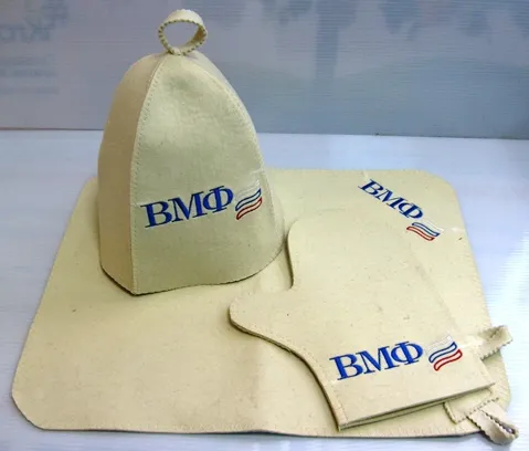 набор для бани и сауны "вмф" (3 предмета), белый, мск