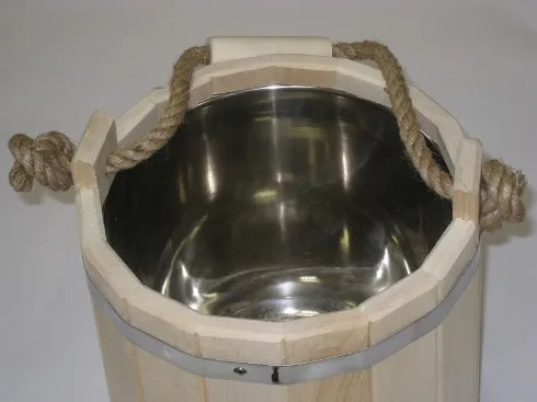 Ведро "Емеля" 10л, с нержавеющей вставкой, Банный Эксперт ведро "емеля" 10л, с нержавеющей вставкой, банный эксперт