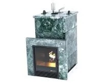 Печь для бани ИзиСтим Сочи Premium в четырехстороннем кожухе закр.верх из змеевик печь для бани изистим сочи premium в четырехстороннем кожухе закр.верх из змеевик