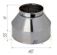 Конус Феррум нержавеющий (430/0,5 мм), ф120/200, по воде коричневый RAL8017 конус феррум нержавеющий (430/0,5 мм), ф120/200, по воде коричневый ral8017