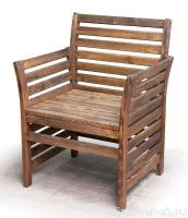 Кресло для сада дерева №4 (массив сосны, старение), палисандр, ИРБ кресло для сада дерева №4 (массив сосны, старение), палисандр, ирб
