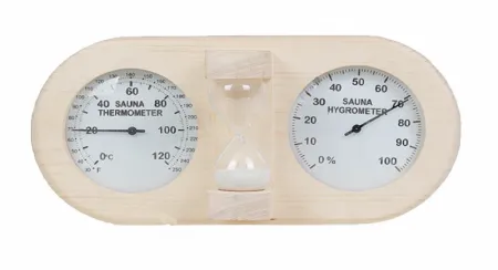термометр с гигрометром банная станция, пес.часы, сосна th-25-p white, 212f, банный эксперт
