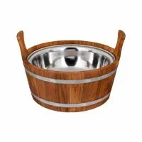 Шайка 15л с нержавеющей вставкой Woodson дуб шайка 15л с нержавеющей вставкой woodson дуб