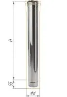 Дымоход Сталь-Мастер утепленный нержавеющий (304/1 мм) ф115/200 L=1,0м дымоход сталь-мастер утепленный нержавеющий (304/1 мм) ф115/200 l=1,0м