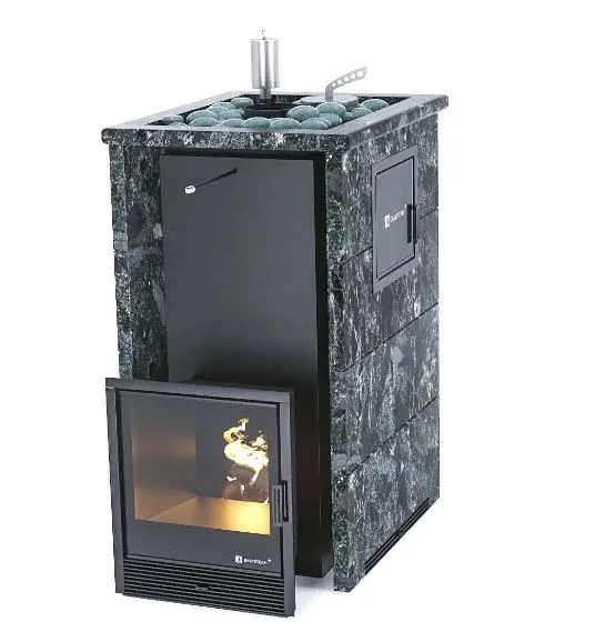 Печь для бани ИзиСтим Геленджик Premium в трехстор. кожухе из пироксенита с САБК-50, AISI430 печь для бани изистим геленджик premium в трехстор. кожухе из пироксенита с сабк-50, aisi430