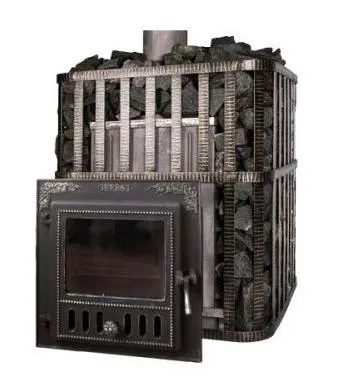 печь для бани gfs ураган 25м зк чугунная #