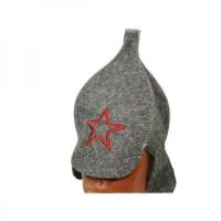 Шапка для бани модельная "Будёновка с вышивкой" Бацькина баня шапка для бани модельная "будёновка с вышивкой" бацькина баня