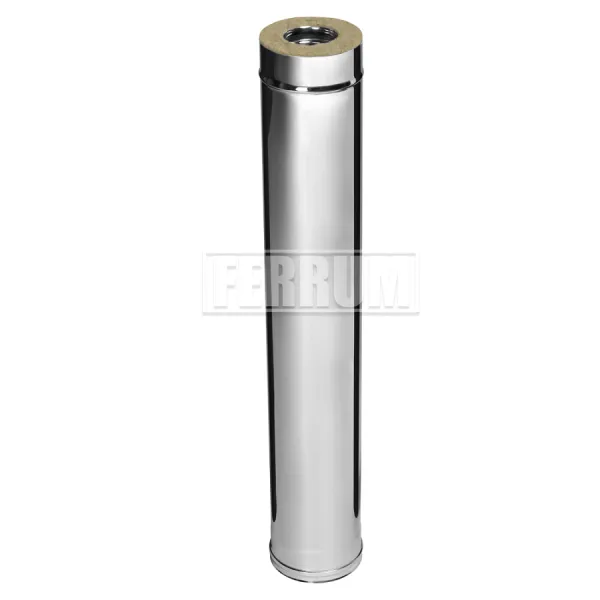 дымоход феррум утепленный нержавеющий (430/0,8мм)/оцинкованный ф180/280 l=1м по воде