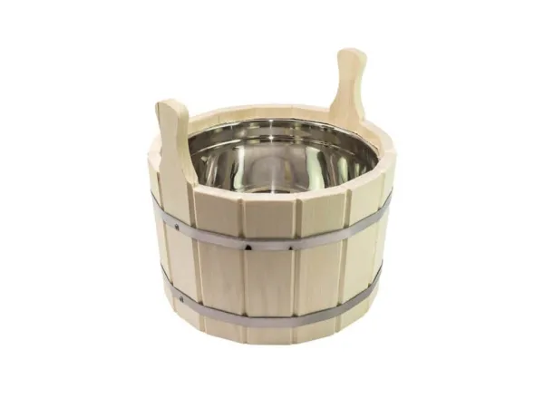 Шайка 10л с нержавеющей вставкой, Банный Эксперт шайка 10л с нержавеющей вставкой, банный эксперт