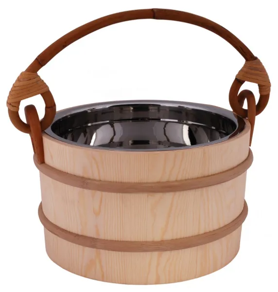 Ведро Sawo 376-MD, 4 л, металлическое, ручка - кедр ведро sawo 376-md, 4 л, металлическое, ручка - кедр