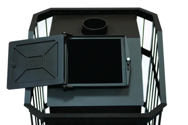 печь для бани сибирь закр. каменка (панорамная дверца)