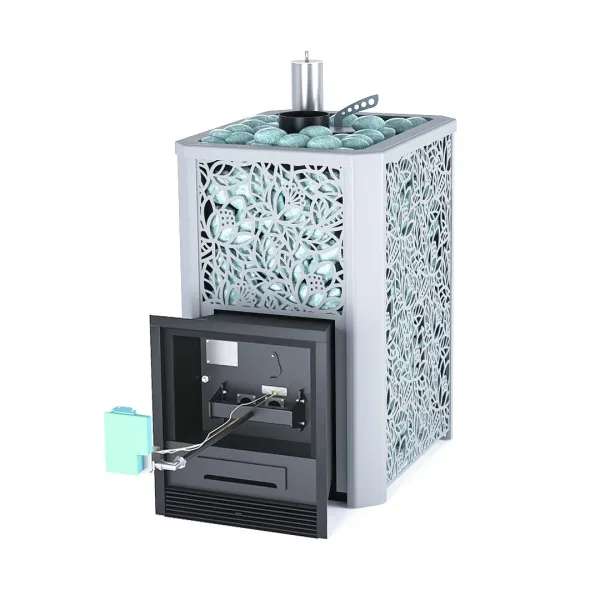 Печь для бани ИзиСтим Ялта 25 Хохлома Premium газовая с ГГУ-40 AISI 430 (2024) черная печь для бани изистим ялта 25 хохлома premium газовая с ггу-40 aisi 430 (2024) черная