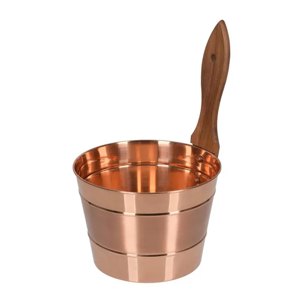 Бадья из меди с деревянной ручкой для сауны, 4 литра Банные штучки бадья из меди с деревянной ручкой для сауны, 4 литра банные штучки