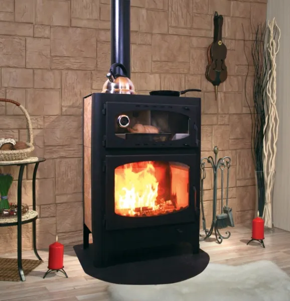 печь-камин бавария эко с плитой и духовкой ф150мм экокамин