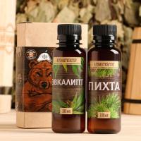 набор ароматизаторов "самому лучшему банщику" (эвкалипт, пихта), 100 мл банная забава