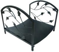 дровница, воронёная сталь, 33х39,5х37см, банные штучки с рисунком
